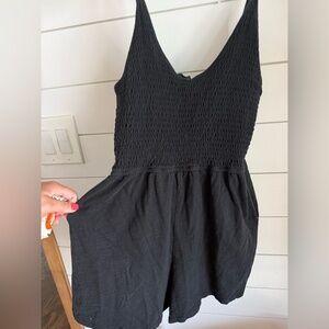 Wild Fable Black‎ Textured Romper